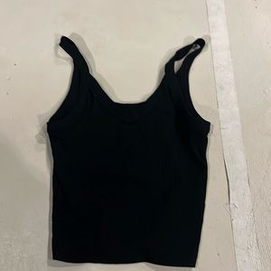 Black ribbedd target tank top